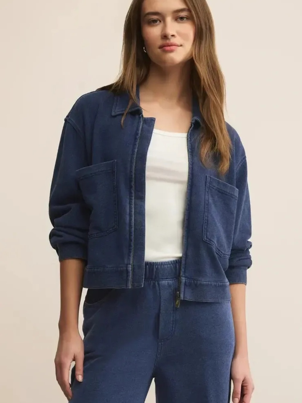 NWT Z Supply Heritage Knit Denim Jacket